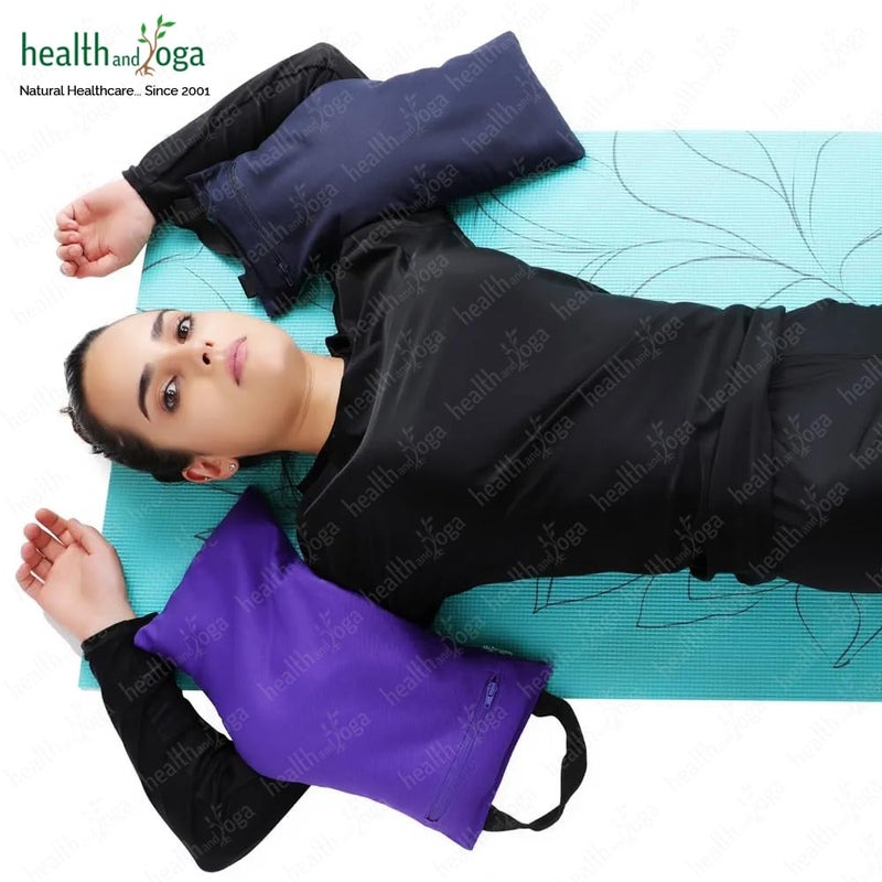 SoulGenie HealthAndYogaâ„¢ Yoga Sand Bags - Double Bag with Inner Waterproof Bag - Prop for Adding Weight and Support (Black) - Image 2